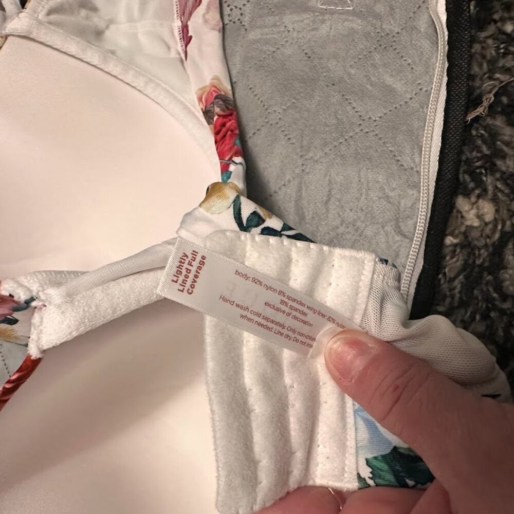 CACIQUE Lane Bryant Lightly Lined TShirt Bra Full Coverage Floral 42DD NWOT - Picture 10 of 10